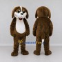 Custom Brown and White Dog Mascot Costume Adult Full Body Suit for Community Events