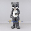 Custom Gray and White Leopard Mascot Costume Adult Full Body Suit for Wildlife Events