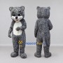 Custom Gray and White Leopard Mascot Costume Adult Full Body Suit for Wildlife Events