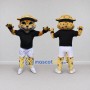 Custom Yellow and Black Leopard in Sportswear Mascot Costume Adult Full Body Suit for Sports Events