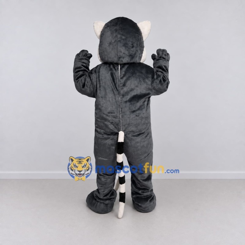 Custom Gray and White Ring Tailed Lemur Mascot Costume Adult Full Body Suit for Wildlife Events