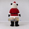 Custom Black White and Red Panda Santa Mascot Costume Adult Full Body Suit for Christmas Events