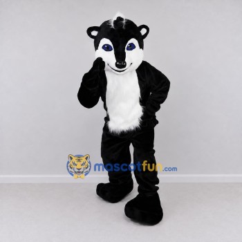 Custom Black and White Skunk Character Mascot Costume Adult Full Body Suit for Wildlife Events Custom Black and White Skunk Character Mascot Costume Adult Full Body Suit for Wildlife Events