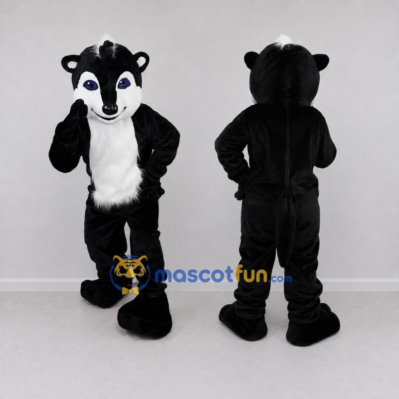Custom Black and White Skunk Character Mascot Costume Adult Full Body Suit for Wildlife Events Custom Black and White Skunk Character Mascot Costume Adult Full Body Suit for Wildlife Events