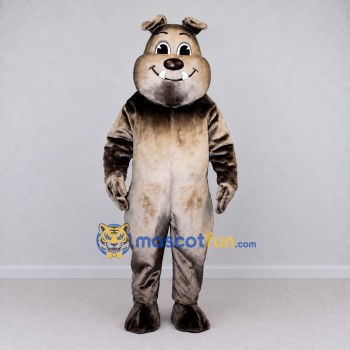 Custom Brown and Tan Bulldog Mascot Costume Adult Full Body Suit for School Events Custom Brown and Tan Bulldog Mascot Costume Adult Full Body Suit for School Events