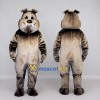 Custom Brown and Tan Bulldog Mascot Costume Adult Full Body Suit for School Events Custom Brown and Tan Bulldog Mascot Costume Adult Full Body Suit for School Events