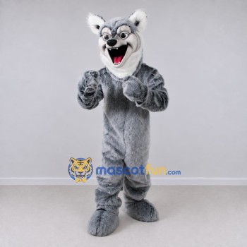 Custom Gray and White Wolf Mascot Costume Adult Full Body Suit for School Events Custom Gray and White Wolf Mascot Costume Adult Full Body Suit for School Events