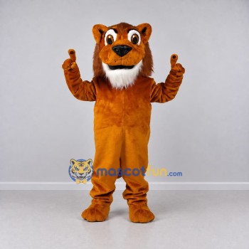 Custom Orange and Brown Lion Mascot Costume Adult Full Body Suit for School Events Custom Orange and Brown Lion Mascot Costume Adult Full Body Suit for School Events