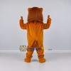 Custom Orange and Brown Lion Mascot Costume Adult Full Body Suit for School Events Custom Orange and Brown Lion Mascot Costume Adult Full Body Suit for School Events