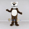 Custom White Brown and Black Spotted Big Cat Mascot Costume Adult Full Body Suit for Wildlife Events Custom White Brown and Black Spotted Big Cat Mascot Costume Adult Full Body Suit for Wildlife Events