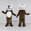 Custom White Brown and Black Spotted Big Cat Mascot Costume Adult Full Body Suit for Wildlife Events Custom White Brown and Black Spotted Big Cat Mascot Costume Adult Full Body Suit for Wildlife Events