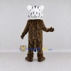 Custom White Brown and Black Spotted Big Cat Mascot Costume Adult Full Body Suit for Wildlife Events Custom White Brown and Black Spotted Big Cat Mascot Costume Adult Full Body Suit for Wildlife Events