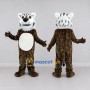 Custom White Brown and Black Spotted Big Cat Mascot Costume Adult Full Body Suit for Wildlife Events