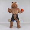 Custom Brown and Black Lynx in Basketball Shorts Mascot Costume Adult Full Body Suit for Sports Events Custom Brown and Black Lynx in Basketball Shorts Mascot Costume Adult Full Body Suit for Sports Events