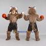 Custom Brown and Black Lynx in Basketball Shorts Mascot Costume Adult Full Body Suit for Sports Events