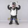 Custom Gray and White Lynx Mascot Costume Adult Full Body Suit for Sports Events Custom Gray and White Lynx Mascot Costume Adult Full Body Suit for Sports Events