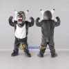 Custom Gray and White Lynx Mascot Costume Adult Full Body Suit for Sports Events Custom Gray and White Lynx Mascot Costume Adult Full Body Suit for Sports Events