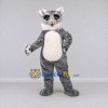Custom Gray and White Cat Mascot Costume Adult Full Body Suit for School Events Custom Gray and White Cat Mascot Costume Adult Full Body Suit for School Events