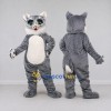 Custom Gray and White Cat Mascot Costume Adult Full Body Suit for School Events Custom Gray and White Cat Mascot Costume Adult Full Body Suit for School Events