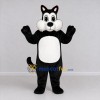 Custom Black and White Cat Mascot Costume Adult Full Body Suit for School Events Custom Black and White Cat Mascot Costume Adult Full Body Suit for School Events