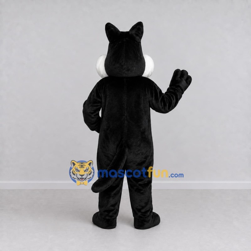 Custom Black and White Cat Mascot Costume Adult Full Body Suit for School Events Custom Black and White Cat Mascot Costume Adult Full Body Suit for School Events