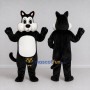 Custom Black and White Cat Mascot Costume Adult Full Body Suit for School Events