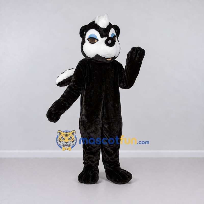 Custom Black and White Skunk Mascot Costume Adult Full Body Suit for Wildlife Events Custom Black and White Skunk Mascot Costume Adult Full Body Suit for Wildlife Events