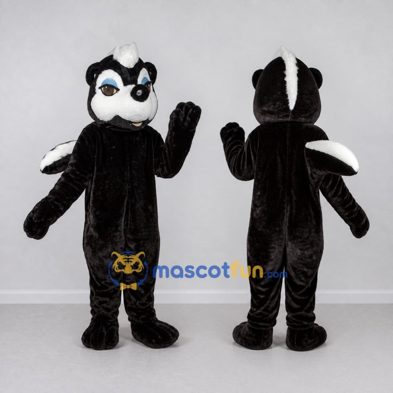 Custom Black and White Skunk Mascot Costume Adult Full Body Suit for Wildlife Events Custom Black and White Skunk Mascot Costume Adult Full Body Suit for Wildlife Events
