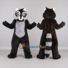 Custom Dark Brown and White Raccoon Mascot Costume Adult Full Body Suit for Wildlife Events