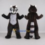 Custom Dark Brown and White Raccoon Mascot Costume Adult Full Body Suit for Wildlife Events