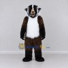 Custom Brown Black and White Animal Character Mascot Costume Adult Full Body Suit for School Events
