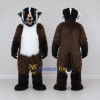 Custom Brown Black and White Animal Character Mascot Costume Adult Full Body Suit for School Events