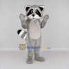 Custom Gray and White Raccoon Mascot Costume Adult Full Body Suit for School Events