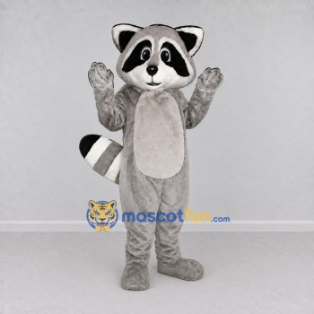 Custom Gray and White Raccoon Mascot Costume Adult Full Body Suit for School Events Custom Gray and White Raccoon Mascot Costume Adult Full Body Suit for School Events