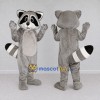 Custom Gray and White Raccoon Mascot Costume Adult Full Body Suit for School Events