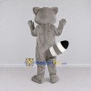 Custom Gray and White Raccoon Mascot Costume Adult Full Body Suit for School Events