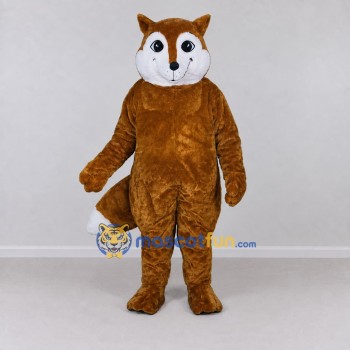 Custom Orange Brown and White Fox Mascot Costume Adult Full Body Suit for School Events Custom Orange Brown and White Fox Mascot Costume Adult Full Body Suit for School Events