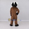 Custom Brown Black and White Badger Mascot Costume Adult Full Body Suit for School Events