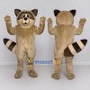 Custom Tan and Brown Raccoon Mascot Costume Adult Full Body Suit for School Events