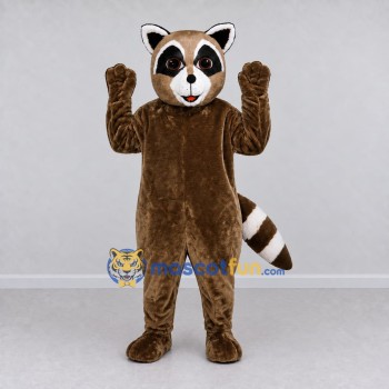 Custom Brown and White Raccoon Mascot Costume Adult Full Body Suit for School Events Custom Brown and White Raccoon Mascot Costume Adult Full Body Suit for School Events