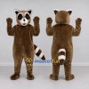 Custom Brown and White Raccoon Mascot Costume Adult Full Body Suit for School Events Custom Brown and White Raccoon Mascot Costume Adult Full Body Suit for School Events