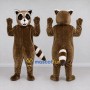 Custom Brown and White Raccoon Mascot Costume Adult Full Body Suit for School Events