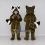 Custom Olive Brown and White Raccoon Mascot Costume Adult Full Body Suit for Wildlife Events