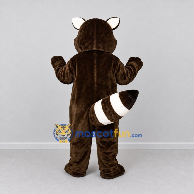 Custom Dark Brown and White Raccoon Mascot Costume Adult Full Body Suit for Wildlife Events