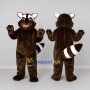 Custom Dark Brown and White Raccoon Mascot Costume Adult Full Body Suit for Wildlife Events