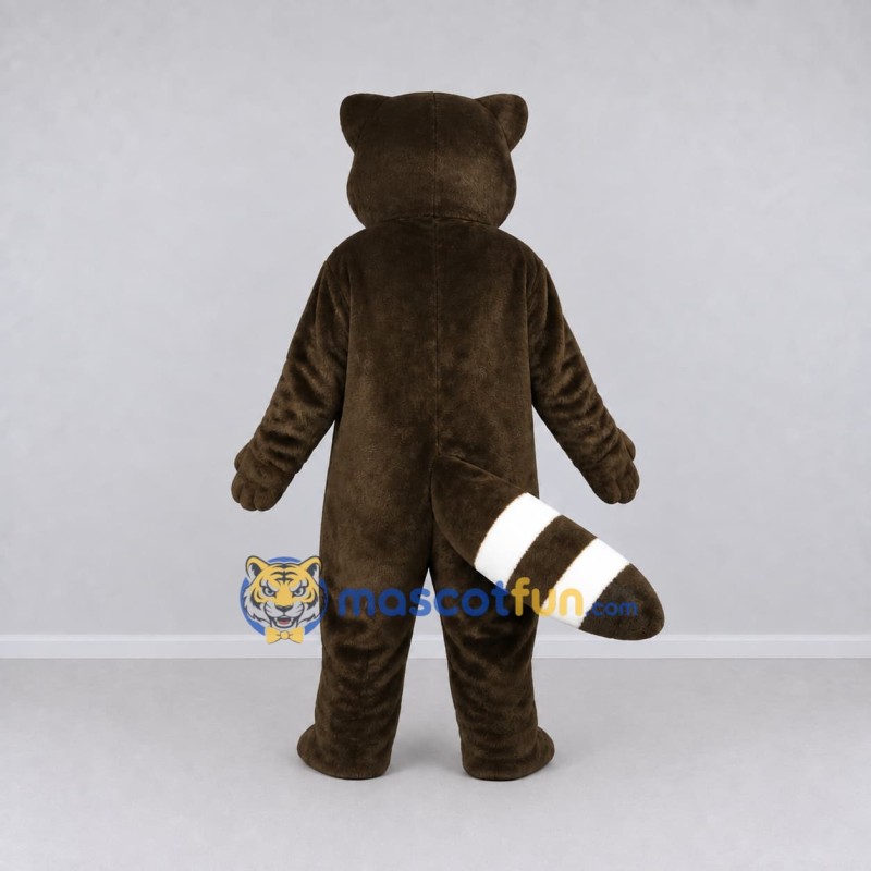 Custom Dark Brown and White Raccoon Mascot Costume Adult Full Body Suit for Wildlife Events