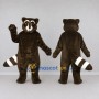 Custom Dark Brown and White Raccoon Mascot Costume Adult Full Body Suit for Wildlife Events