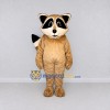 Custom Tan and Black Raccoon Mascot Costume Adult Full Body Suit for School Events Custom Tan and Black Raccoon Mascot Costume Adult Full Body Suit for School Events