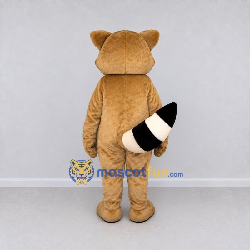 Custom Tan and Black Raccoon Mascot Costume Adult Full Body Suit for School Events Custom Tan and Black Raccoon Mascot Costume Adult Full Body Suit for School Events