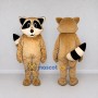 Custom Tan and Black Raccoon Mascot Costume Adult Full Body Suit for School Events